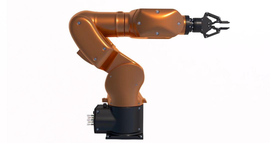 Mechanical robot arm Kuka 3D Model .c4d .max .obj .3ds .fbx .stl .blend 