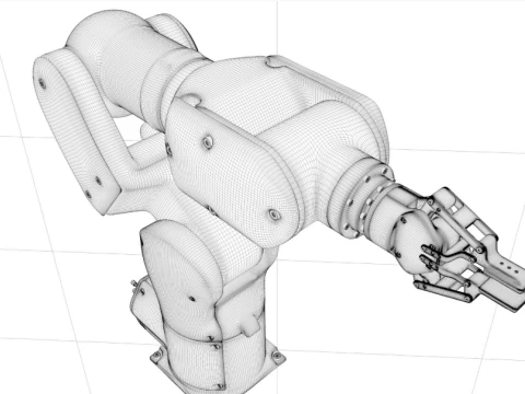 Mechanical robot arm Kuka 3D Model