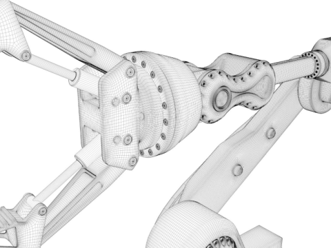 Industrial Robot Arm 3D मॉडल