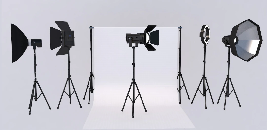 Collectie studioapparatuur 3D Model .c4d .max .obj .3ds .fbx .stl .blend 