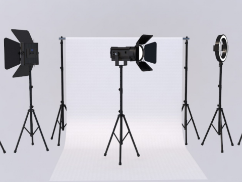 Studio Equipment Collection 3D 모델