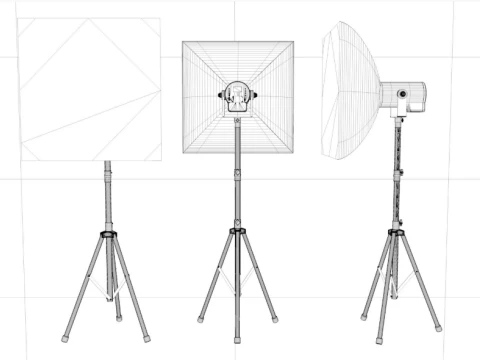 Collectie studioapparatuur 3D Model