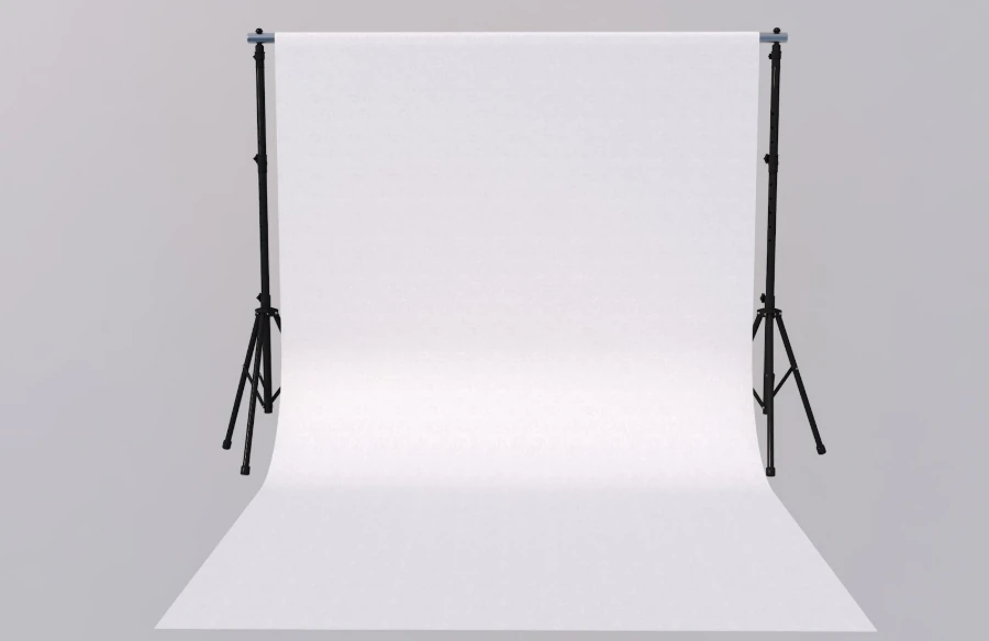 Empty Photo Studio White Backdrop Kit 3D Model .c4d .max .obj .3ds .fbx .stl .blend 