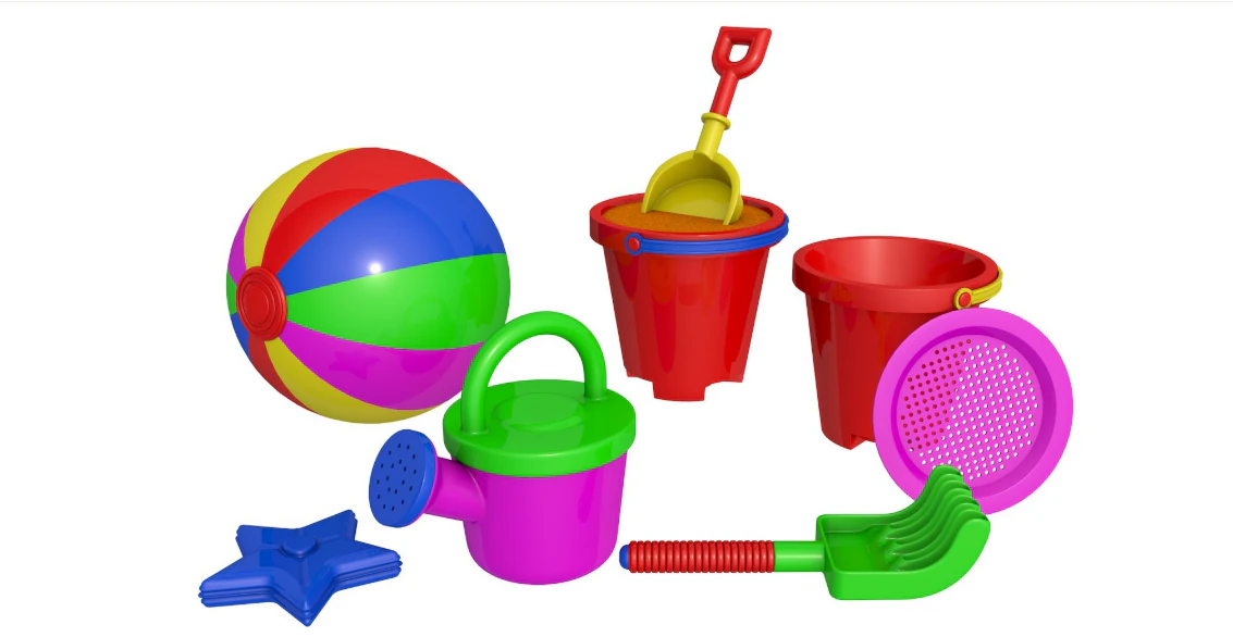 Beach Sand Toys 3D Model .c4d .max .obj .3ds .fbx .stl .blend 