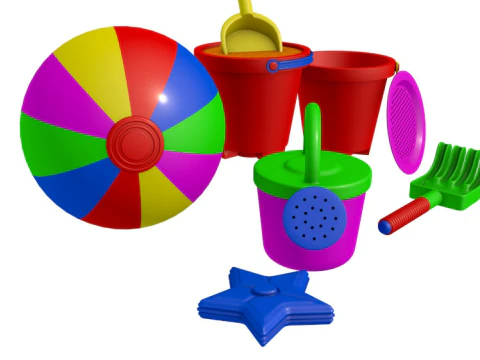 Beach Sand Toys 3D Model