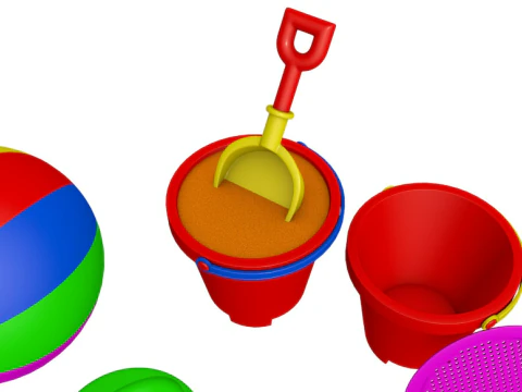 Beach Sand Toys 3D Model