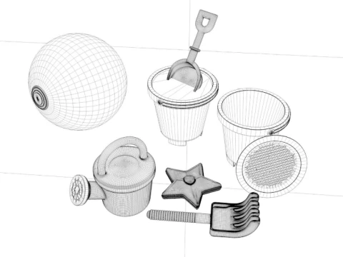 Beach Sand Toys 3D Model