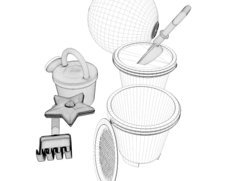 Beach Sand Toys 3D Model