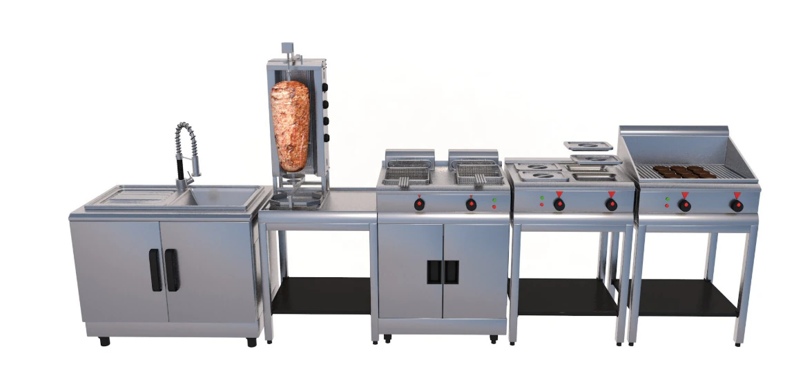 Commercial Kitchen Appliances Collection 3D Model .c4d .max .obj .3ds .fbx .stl .blend 