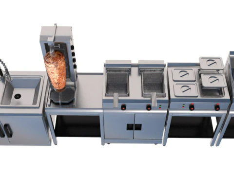 Commercial Kitchen Appliances Collection 3D Model