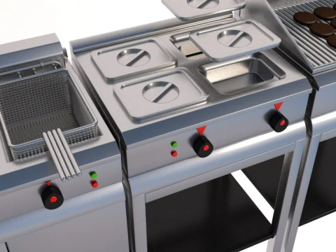 Commercial Kitchen Appliances Collection 3D Model
