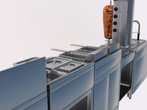 Commercial Kitchen Appliances Collection 3D Model