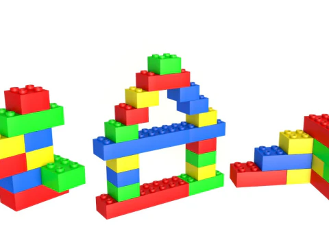 Collezione LEGO Bricks 2 forme Modello 3D