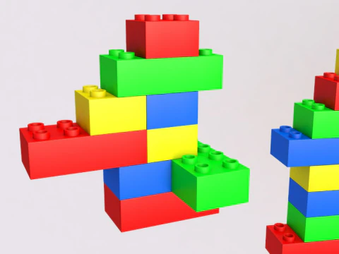 Lego Bricks 2 Shapes Collection 3D Model