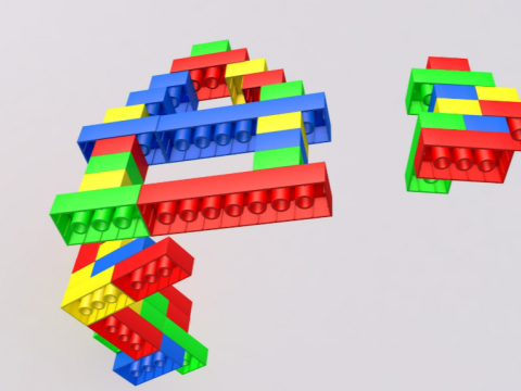 Lego Bricks 2 Shapes Collection 3D मॉडल