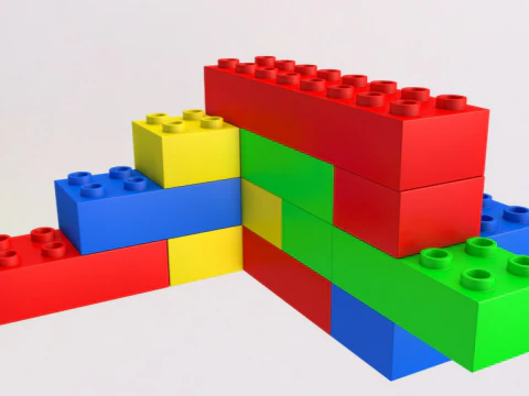 Lego Bricks 2 Shapes Collection 3D Model