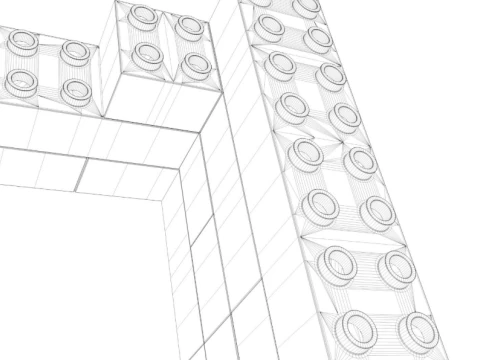 Lego Bricks 2 Shapes Collection 3D Model