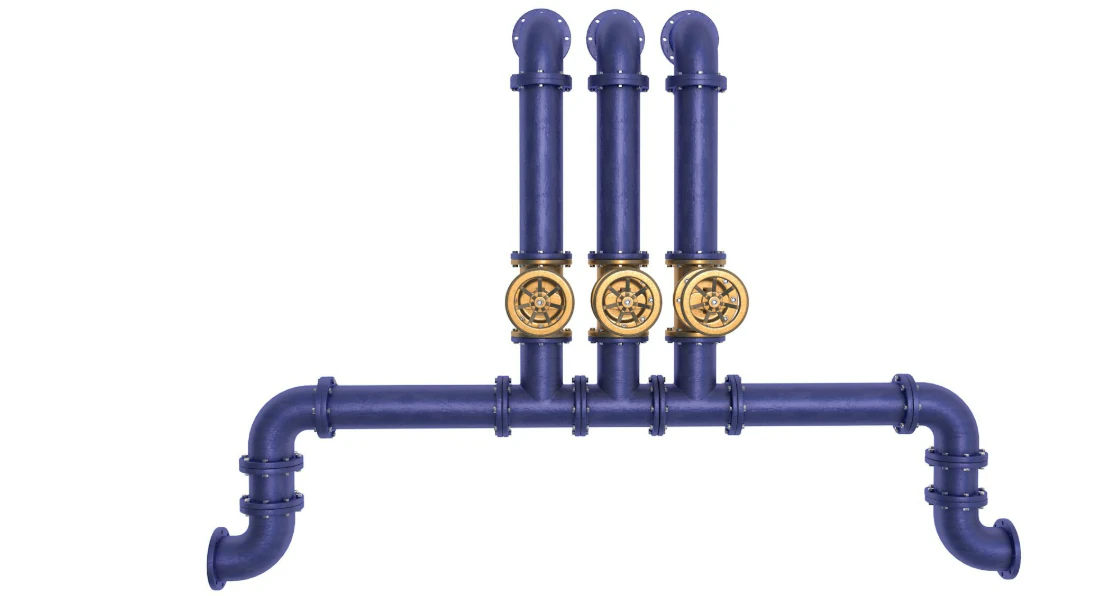 Industrial Pipes 3D Model .c4d .max .obj .3ds .fbx .stl .blend