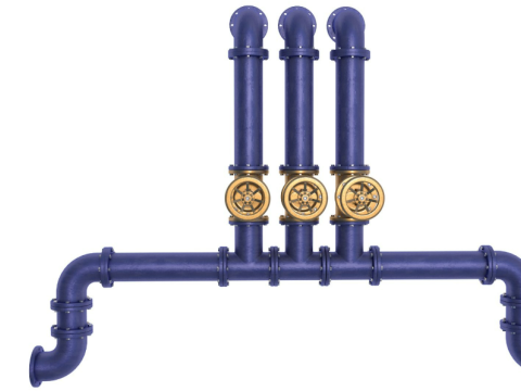 Industrial Pipes Modelo 3D