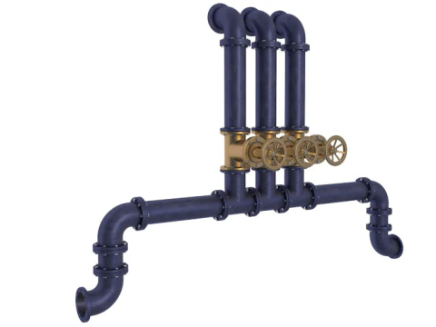 Industrial Pipes 3D Model