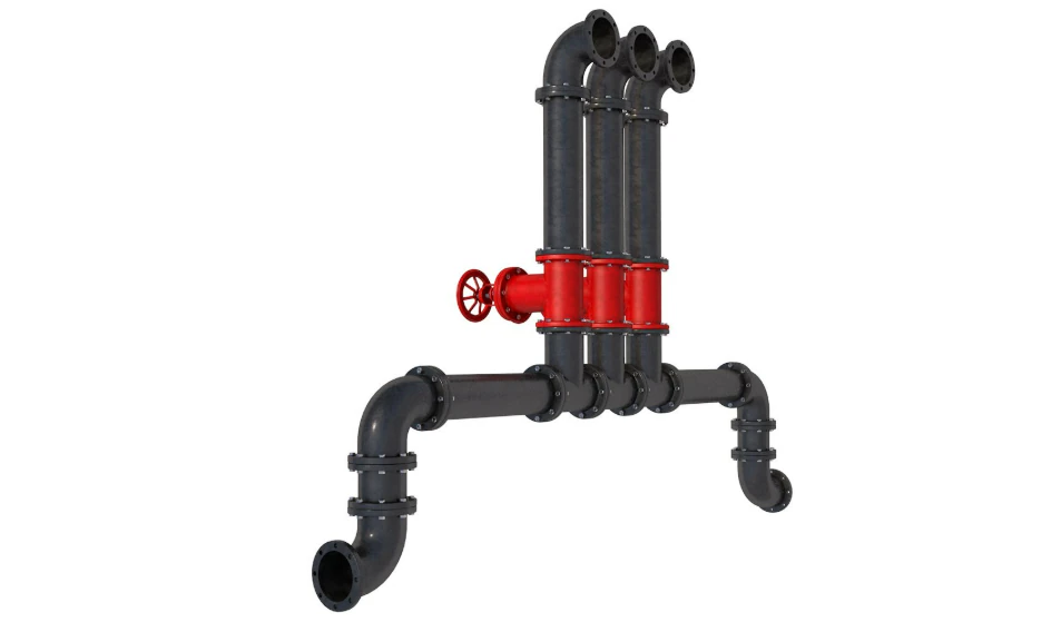 Industrial Pipes 3D Model .c4d .max .obj .3ds .fbx .stl .blend 