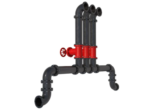 Industrial Pipes 3D Model