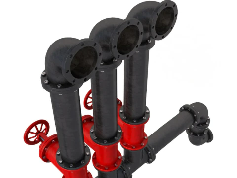 Industrial Pipes 3D Model