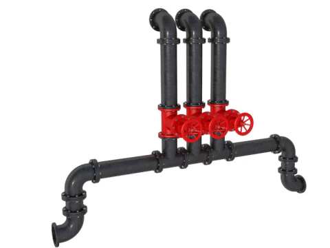 Industrial Pipes 3D Model