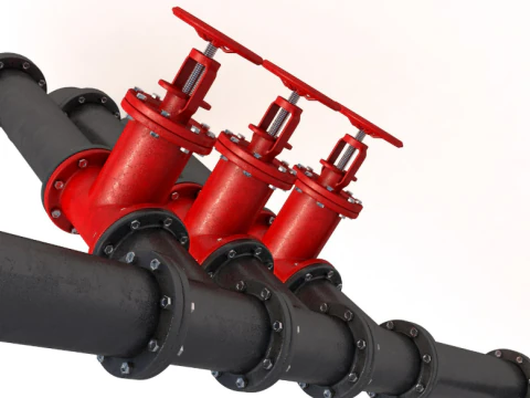Industrial Pipes 3D Model