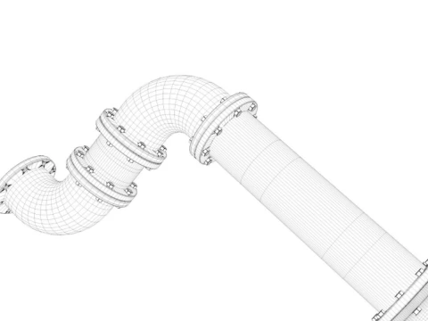 Industrial Pipes 3D Model