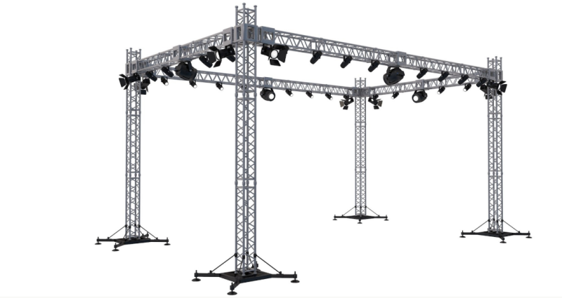 Stage Truss With Lights 3D Model .c4d .max .obj .3ds .fbx .stl .blend