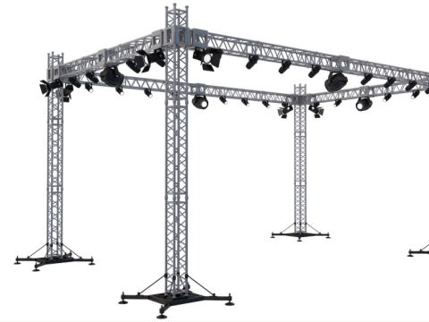 Stage Truss With Lights Modèle 3D