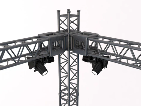 Stage Truss With Lights 3D Model