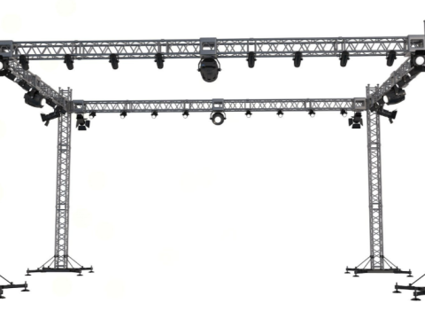 Stage Truss With Lights 3D Model
