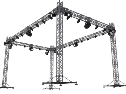 Stage Truss With Lights 3D Model
