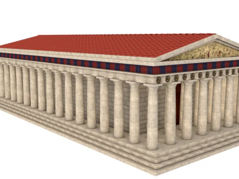 Temple grec du Parth&eacute;non Modèle 3D