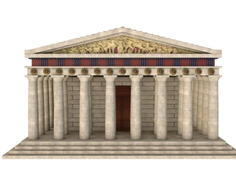 Parthenon Greek Temple 3D Model