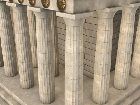Parthenon Greek Temple 3D Model