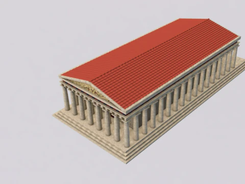 Parthenon Greek Temple 3D Model