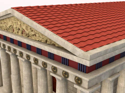 Parthenon Greek Temple 3D Model