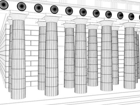 Parthenon Greek Temple 3D Model