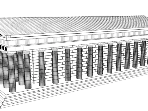 Parthenon Greek Temple 3D Model