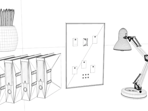 Office Supplies Collection 3D Model
