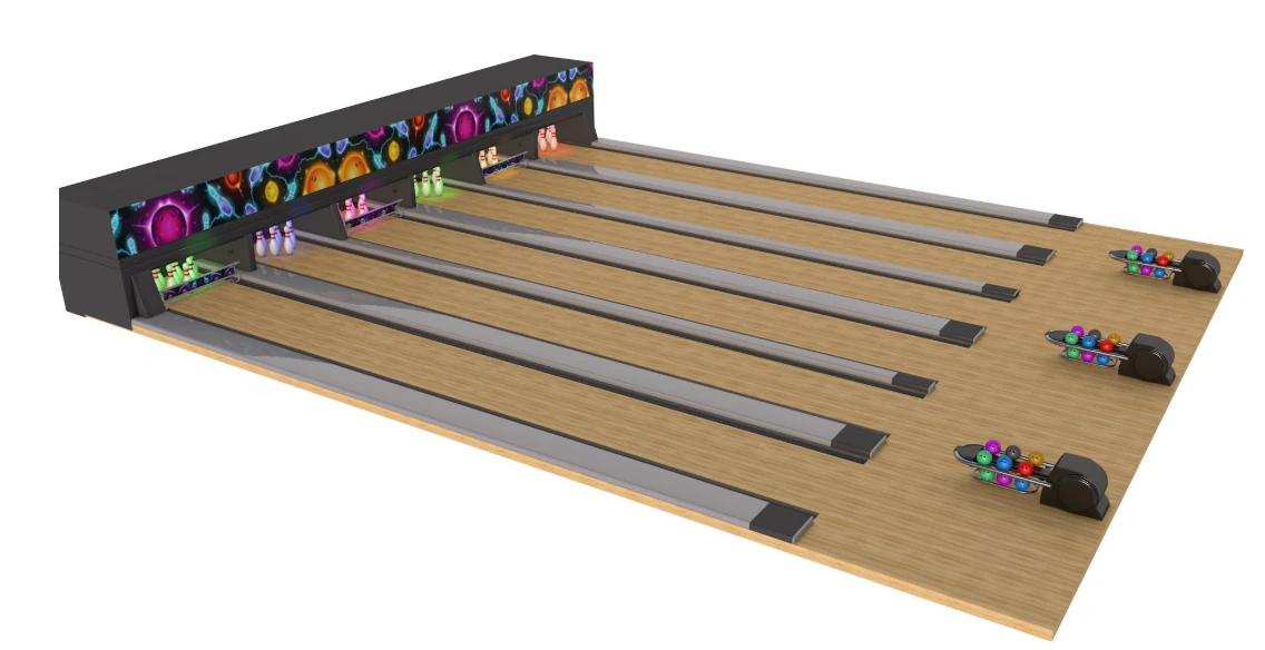 Bowling Alley Lane 3D Model .c4d .max .obj .3ds .fbx .stl .blend 