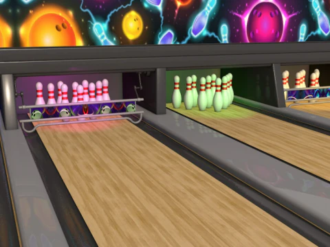 Bowling Alley Lane 3D Model