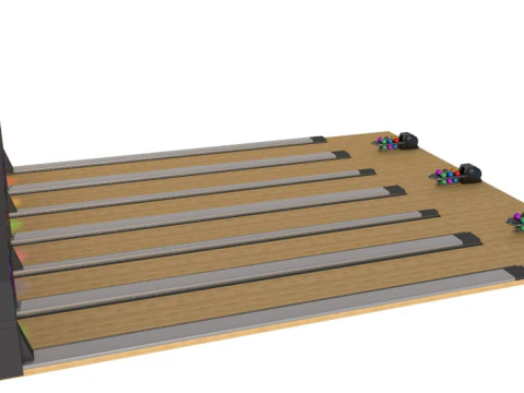 Bowling Alley Lane 3D Model