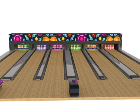 Bowling Alley Lane 3D Model