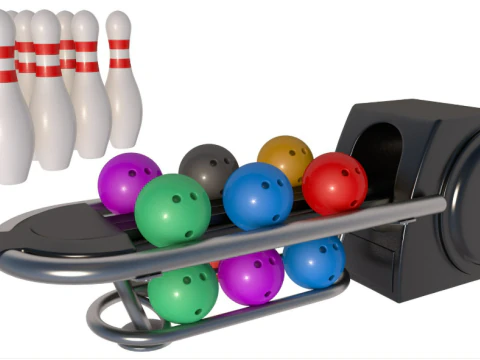 Bowling Alley Lane 3D Model