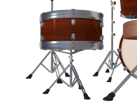 Acoustic Drum Kit 3D Model