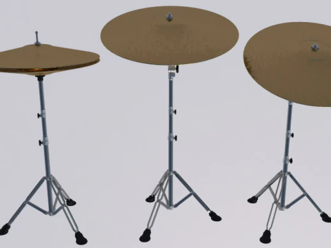 Acoustic Drum Kit 3D Model
